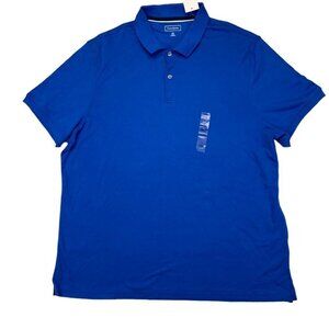 Club Room Mens Heather Classic Fit Polo Shirt Laser Blue 2XL